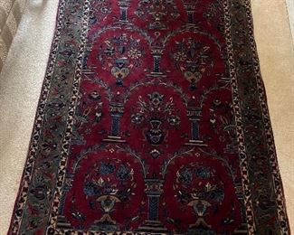 ANTIQUE ORIENTAL SILK RUG 