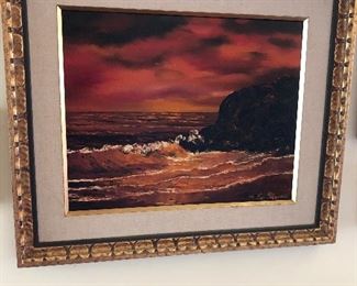 Beach scene art