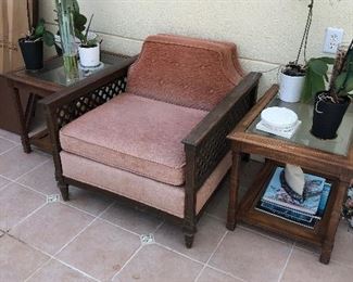 Vintage chair, live orchids 