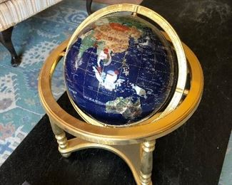 Inlaid stone globe 