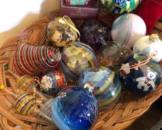 Blown glass ornaments