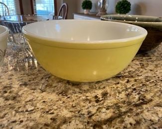 . . . large yellow Pyrex bowl