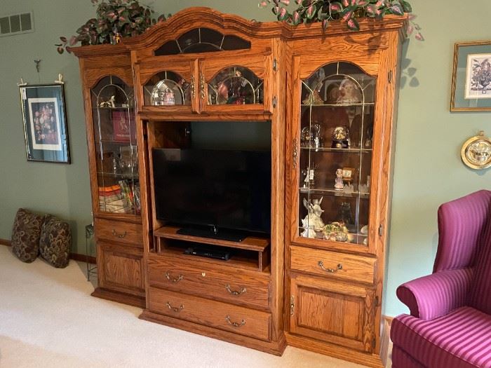 . . . a wonderful oak wall unit