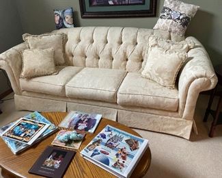 . . . a cream-colored sofa