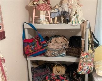 Purses
Vintage dolls
