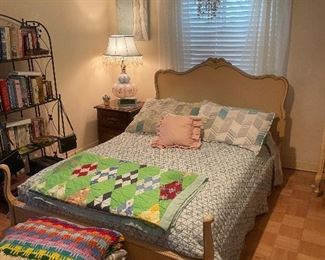 Another vintage full bed and mattress
 Hand made quilts 