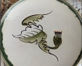 1940's plates with beautiful green colors. 