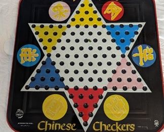 Old metal Chinese checkers board.