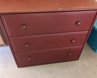 3 drawer dresser. Was used for storage in the garage.