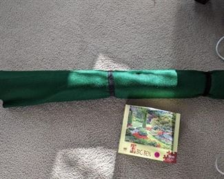 Felt puzzle roll up with a puzzle to work.