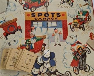 Old spots game with cards.