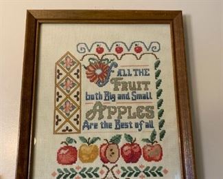 Several pieces of hand-stitched items