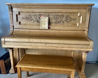 1904 Clements & Crane upright piano, refurbished