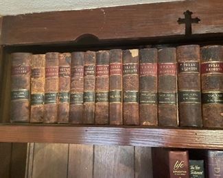 Texas leather bound law books from late 1800s