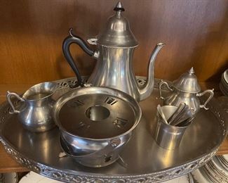 Pewter tea set from Holland 