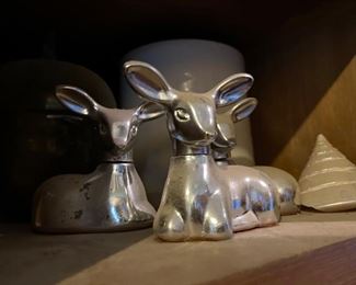 Metal Deer Figurines 