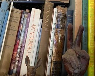 Books, Peace Sign, Deer Figurine 