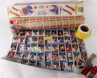 Roll of Uncut Baseball Cards in Bazooka Box