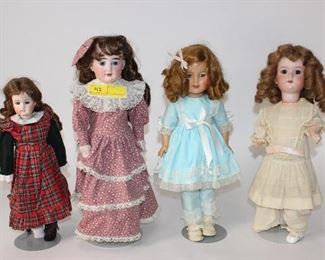 4pc Antique Dolls Lot