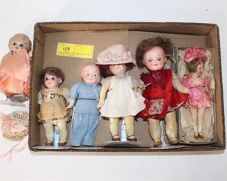 6pc Antique Doll Lot