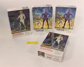 4pc Flash Gordon & The Phantom Model Kits