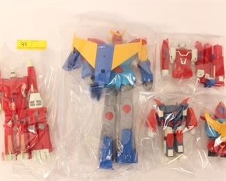 5pc Plastic Japanese Robot Models