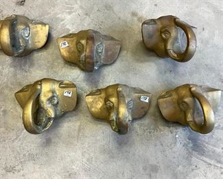 Bronze Elephant Heads