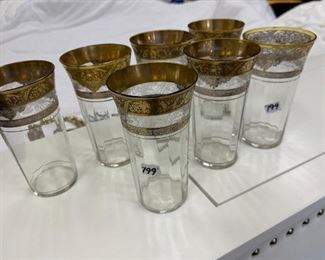 Vintage 24kt. Rim Glasses