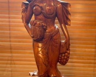 Balinese Women Wood Carved