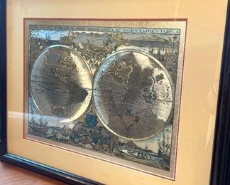 Barstool And Vintage World Map