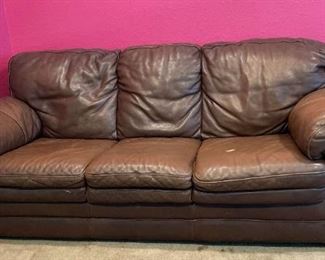 Brown Leather Sofa