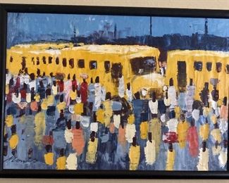 Framed Canvas Painting, Signed