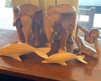 Hand Carved Wooden Creatures