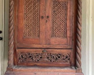 Ornate Hand Carved Balinese Cabinet