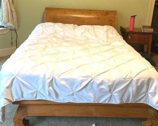 Twin Size Indonesian Sleigh Bed Frame