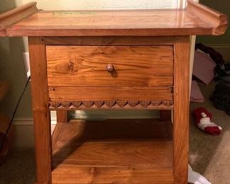 Two Indonesian Wood Nightstands