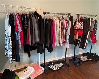 Lady's clothes sizes 10 and 12, hand bags