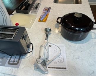 immersion hand blender, toaster, Wolfgang Puck stock pot