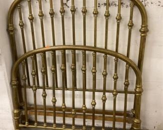 Antique brass bed no rails