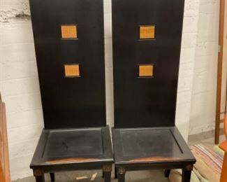 Fabulous high back oriental chairs