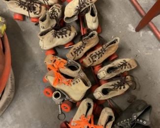 Vintage roller skates leather shoes