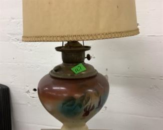 Converted oil lamp
