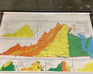 Classroom pull down map