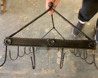 Iron pot rack