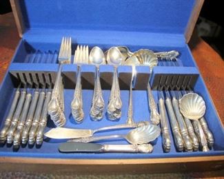 69 pcs. International Brocade Sterling Flatware