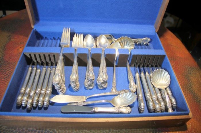 69 pcs. International Brocade Sterling Flatware