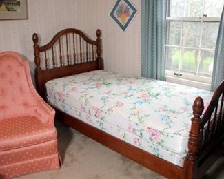 Twin Bed and Mattress Set
