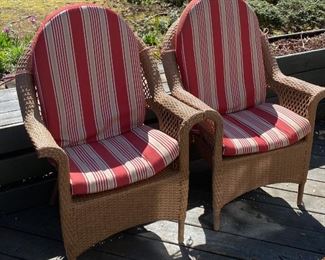 Faux Wicker Chairs Cushions
