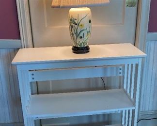 White Shelf with Lamp