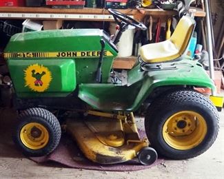 John Deere 314 Lawn Tractor With 42" Cutting Deck, Model # C314H 097656 M